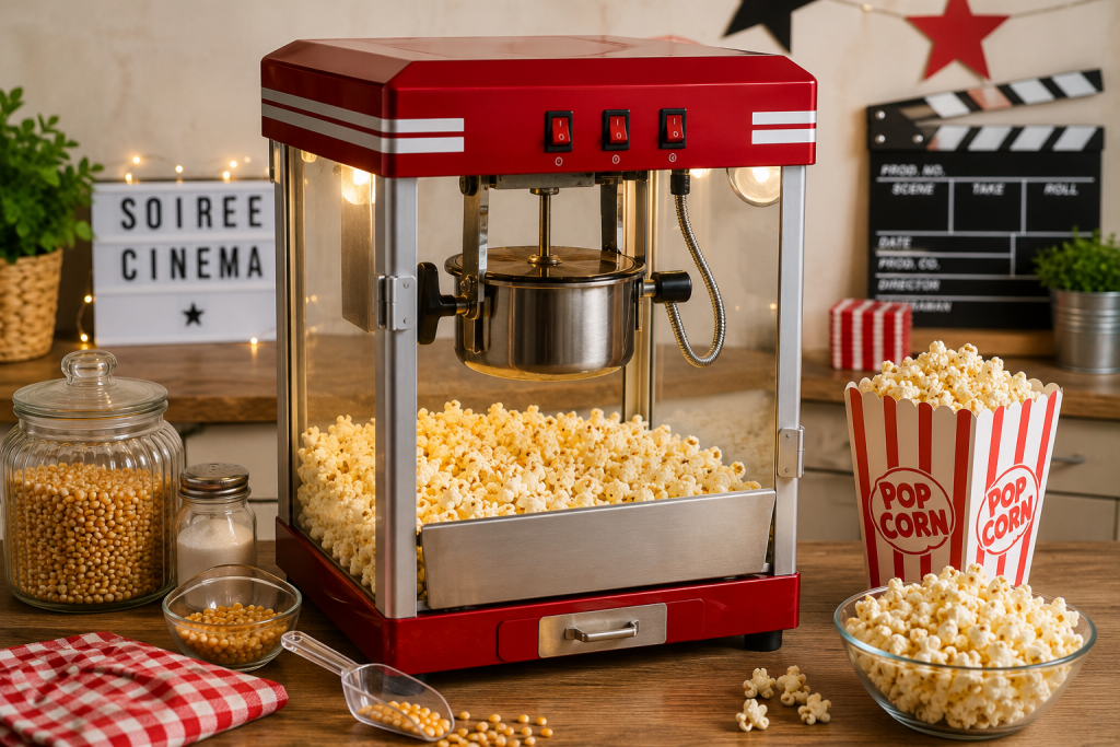 Machine à pop-corn disponible à la location entre particuliers avec Cookiflex