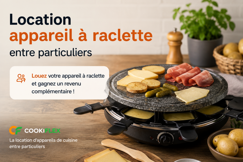 Appareil à raclette disponible à la location entre particuliers