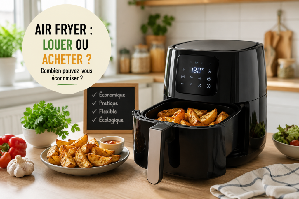 Air Fryer moderne utilisé pour préparer des pommes de terre croustillantes