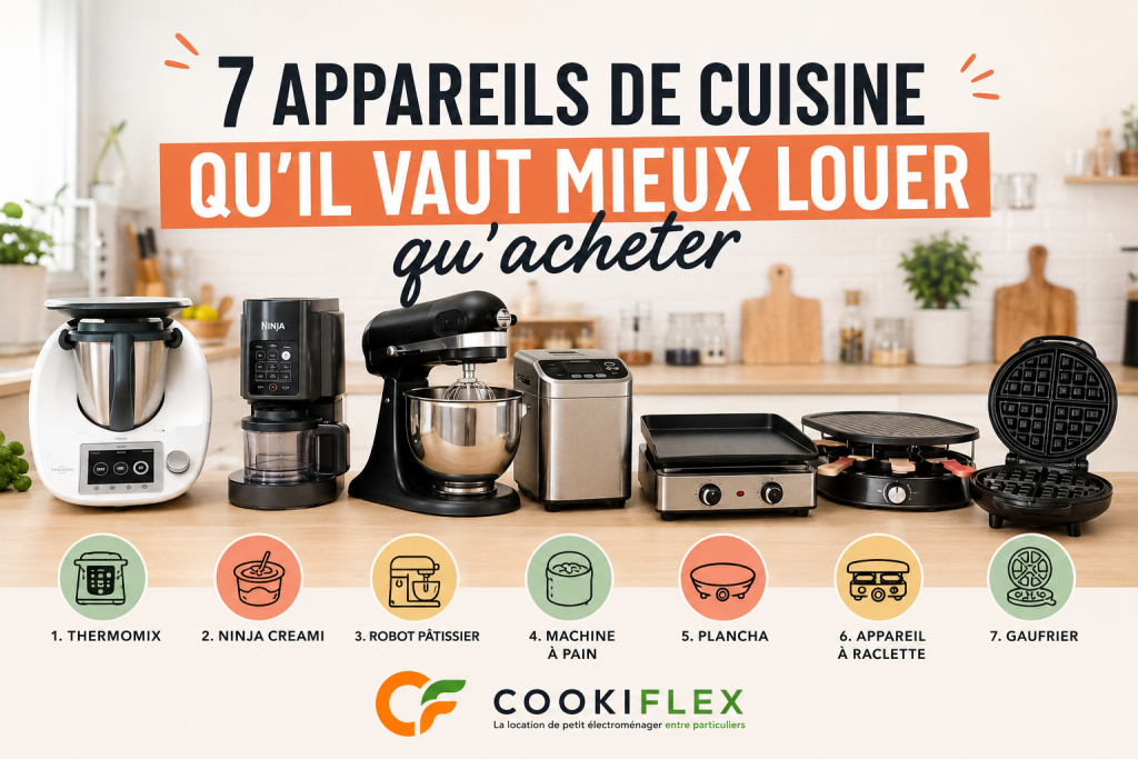 Appareils de cuisine à louer entre particuliers avec Cookiflex