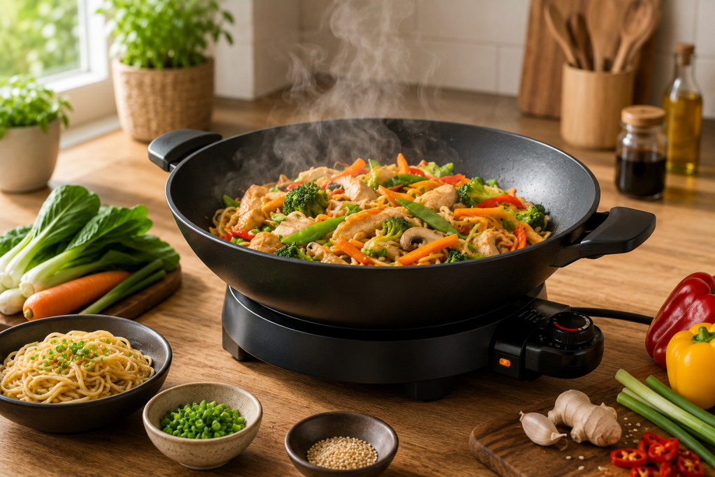 Wok électrique disponible à la location entre particuliers avec Cookiflex