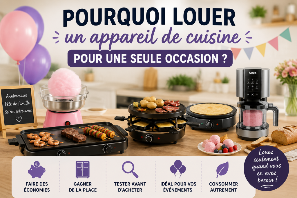 Location d'un appareil de cuisine entre particuliers pour un événement ou une utilisation ponctuelle